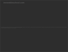 Tablet Screenshot of imnewbieschool.com
